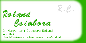 roland csimbora business card